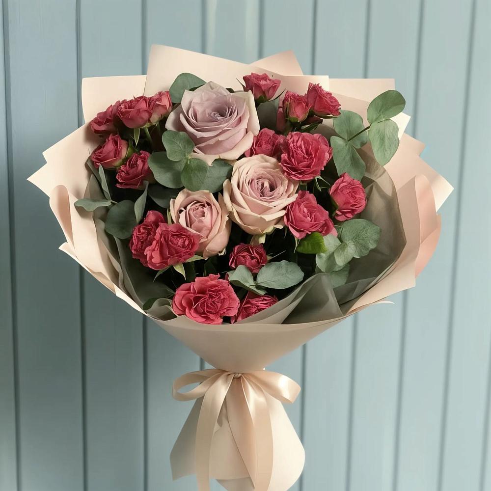 Букет цветов из: Гвоздики и Розы в Сотниково