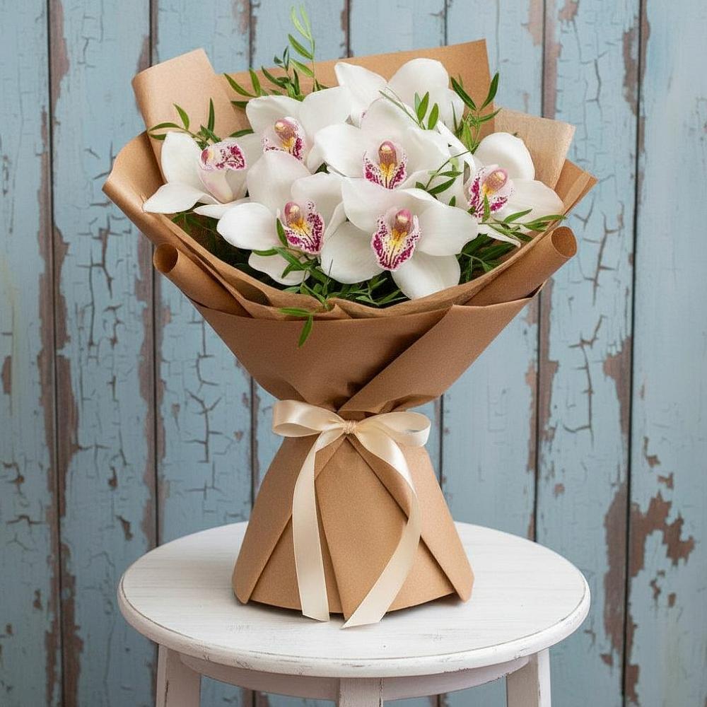 Букет цветов из: Орхидеи и Розы в Сотниково
