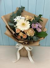 Букет цветов из:  Герберы и Хризантемы в Сотниково