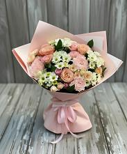 Букет цветов из:  Гвоздики, Розы и Хризантемы в Сотниково