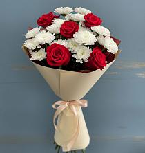 Букет цветов из:  Розы и Хризантемы в Сотниково