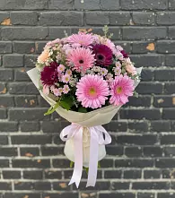 Букет цветов из:  Герберы и Хризантемы в Сотниково
