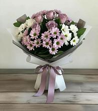 Букет цветов из:  Хризантемы и Розы в Сотниково