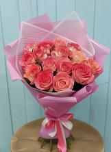 Букет 15 Розовых роз Равель в Сотниково