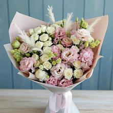Букет цветов из:  Альстромерии и Розы в Сотниково